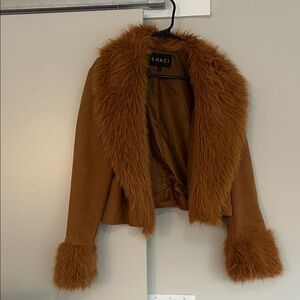 Women's Brown Faux Fur Jacket